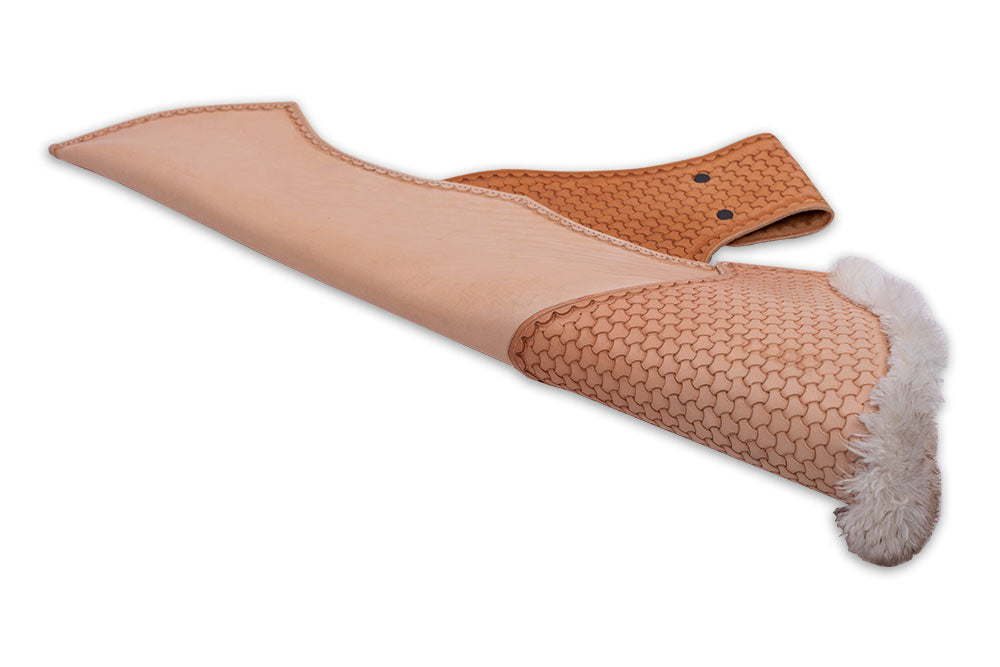 Seitenköcher "Halvar" mit Soccer-Weave Punzierung und Fell