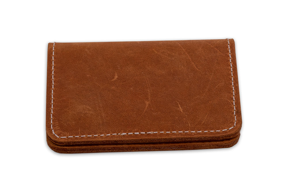 Geldbeutel mit zwei Kartenfächern, mit Naht